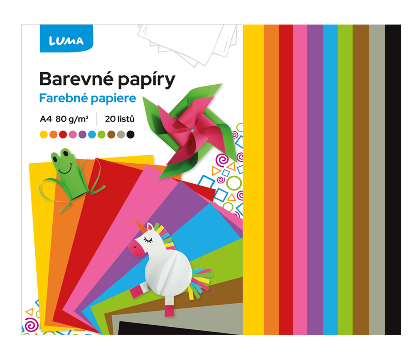 Barevné papíry A4