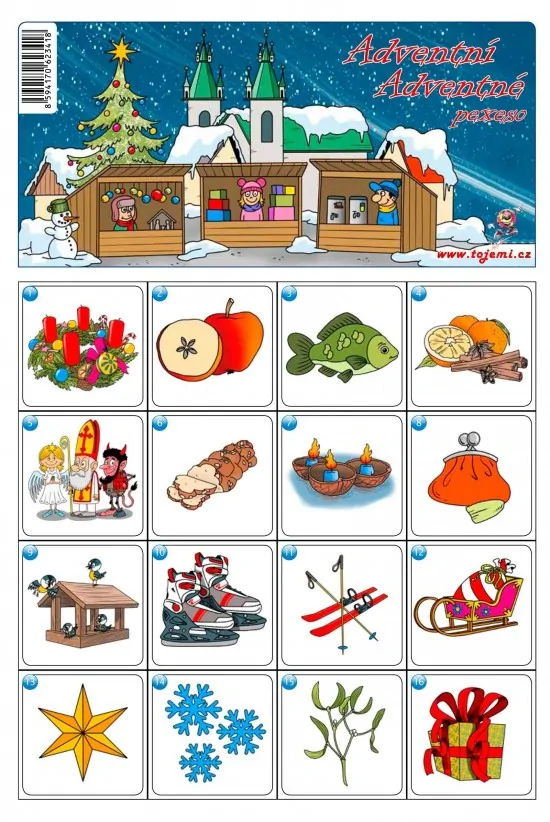 PEXESO A4 ADVENTNÍ KALENDÁŘ