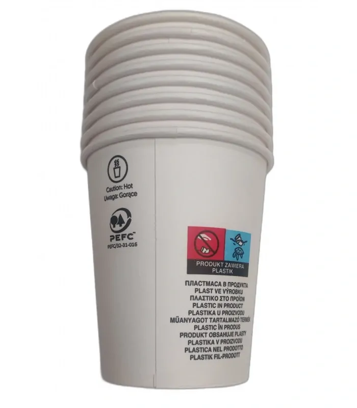 KELÍMEK PAPÍROVÝ BÍLÝ 280 ml/8 ks