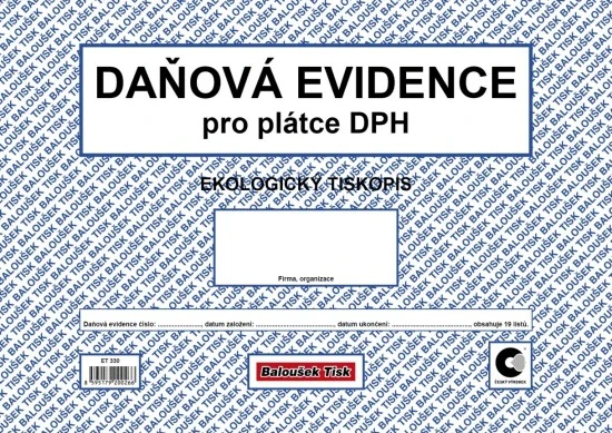 DAŇOVÁ EVIDENCE PRO PLÁTCE DPH ET330