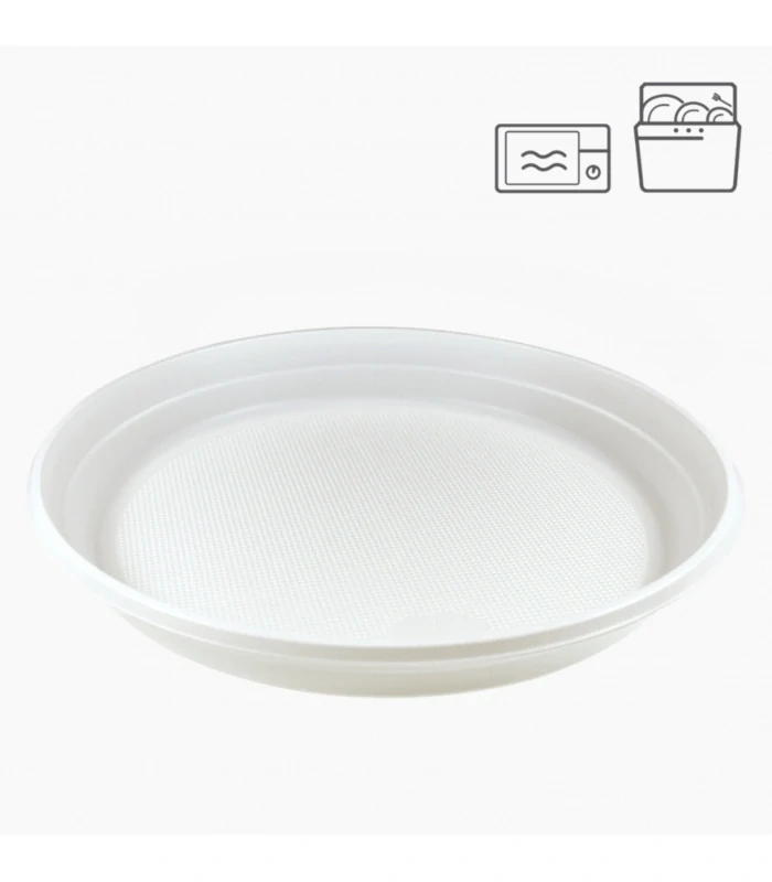 TALÍŘ PLASTOVÝ 22CM/10KS MĚLKÝ OPAKOVATELNĚ POUŽITELNÝ
