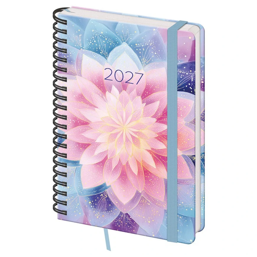 TÝDENNÍ DIÁŘ A5 S POZNÁMKAMI LOTUS