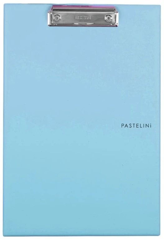 JEDNODESKA S KLIPEM A4 PLAST PASTELINI MODRÁ