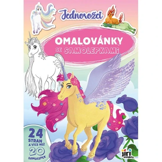 OMALOVÁNKY A4 SE SAMOLEPKAMI JEDNOROŽCI