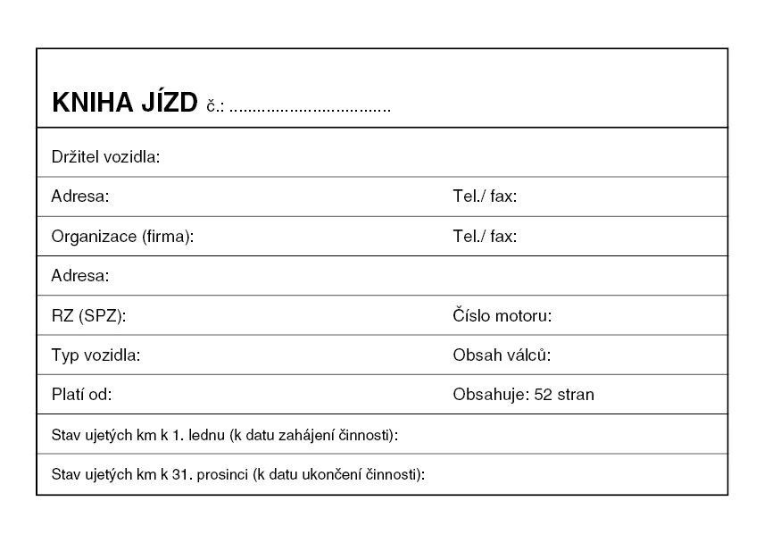 KNIHA JÍZD A6 ET310 /52 STRAN/