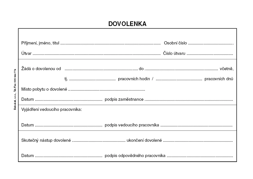 DOVOLENKA A6 ET075