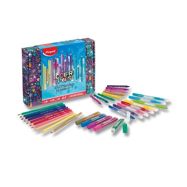 VÝTVARNÝ KUFŘÍK MAPED GLITTER - 31ks