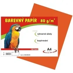 PAPÍR NÁČRTKOVÝ A4 80G ORANŽOVÝ