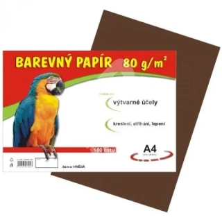 PAPÍR NÁČRTKOVÝ A4 80G HNĚDÝ