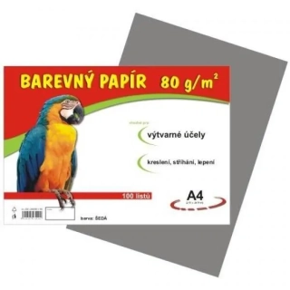 PAPÍR NÁČRTKOVÝ A4 80G ŠEDÝ