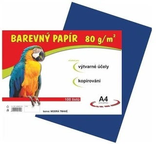 PAPÍR NÁČRTKOVÝ A4 80G TMAVĚ MODRÝ