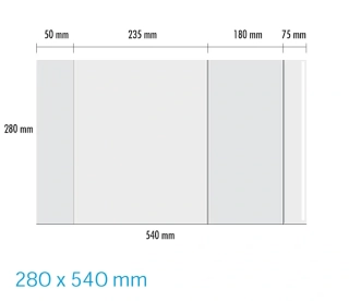 OBAL UNIVERZÁLNÍ 90MIC, 280 X 540MM LUMA