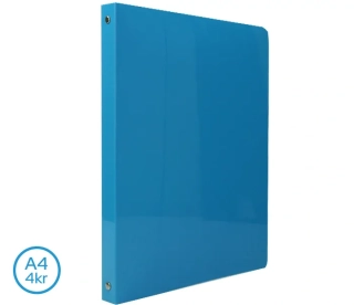 POŘADAČ LUMA A4 NEON 4 KROUŽKOVÝ MODRÝ