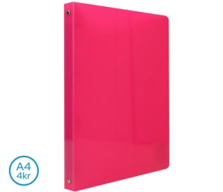 POŘADAČ LUMA A4 NEON 4 KROUŽKOVÝ RŮŽOVÝ