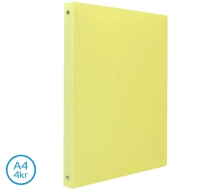 POŘADAČ LUMA A4 PASTEL 4 KROUŽKOVÝ ŽLUTÝ