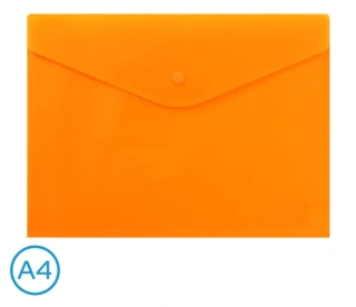 OBAL SPISOVÝ S KLOPOU A DRUKEM A4 NEON LUMA, ORANŽOVÝ