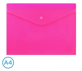 OBAL SPISOVÝ S KLOPOU A DRUKEM A4 NEON LUMA, RŮŽOVÝ