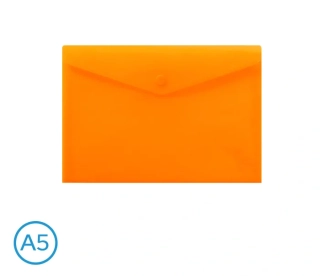 OBAL SPISOVÝ S KLOPOU A DRUKEM A5 NEON LUMA, ORANŽOVÝ
