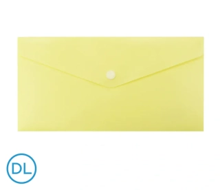 OBAL SPISOVÝ S KLOPOU A DRUKEM DL PASTEL LUMA, ŽLUTÝ