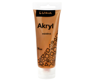 BARVY AKRYLOVÉ 75ML,  METAL MĚDĚNÁ LUMA