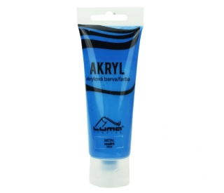 BARVY AKRYLOVÉ 75ML,  METAL MODRÁ LUMA