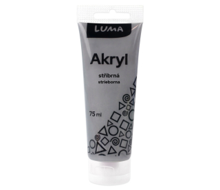 BARVY AKRYLOVÉ 75ML,  METAL STŘÍBRNÁ LUMA