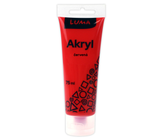 BARVY AKRYLOVÉ 75ML, ČERVENÁ LUMA