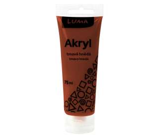 BARVY AKRYLOVÉ 75ML, HNĚDÁ TMAVĚ LUMA
