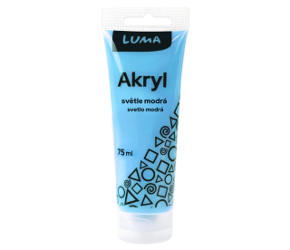 BARVY AKRYLOVÉ 75ML, MODRÁ SVĚTLE LUMA