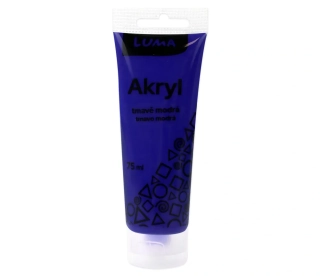 BARVY AKRYLOVÉ 75ML, MODRÁ TMAVĚ LUMA