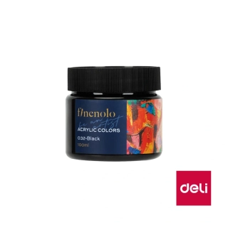 BARVY AKRYLOVÉ 100ML, ČERNÁ FINENOLO DELI EC17-BK