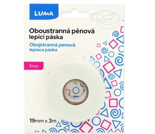 LEPÍCÍ PÁSKA OBOUSTRANNÁ MONTÁŽNÍ 19MM X 3M LUMA