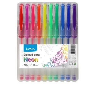 GELOVÉ PERO 10 BAREV NEON, LUMA