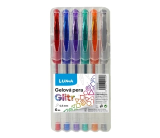 GELOVÉ PERO 6 BAREV GLITR, LUMA