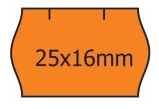 ETIKETY SAMOLEPÍCÍ 25X16 SIGNÁLNÍ ORANŽ KOTOUČEK