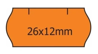 ETIKETY SAMOLEPÍCÍ 26X12 SIGNÁLNÍ ORANŽ KOTOUČEK