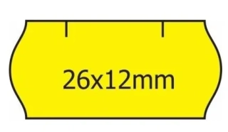 ETIKETY SAMOLEPÍCÍ 26X12 SIGNÁLNÍ ŽLUTÁ KOTOUČEK