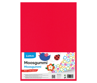 MOOSGUMMI A4 ČERVENÁ LUMA