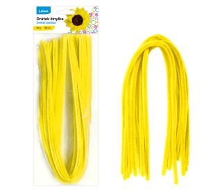 DRÁTEK ŽINYLKA 500 X 8MM 10KS - ŽLUTÝ TMAVĚ LUMA