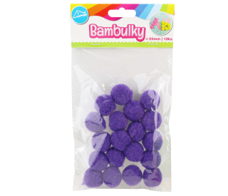 BAMBULKY FIALOVÉ, 18KS 25MM LUMA