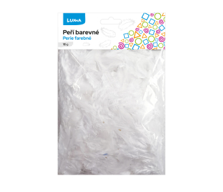 PEŘÍ BAREVNÉ 10G BÍLÉ LUMA