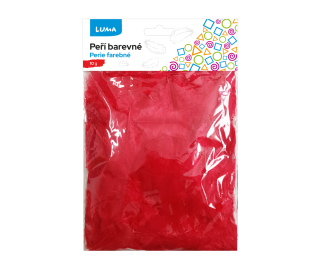 PEŘÍ BAREVNÉ 10G ČERVENÉ LUMA