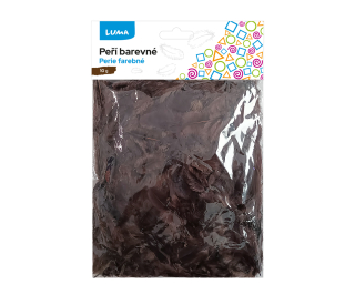 PEŘÍ BAREVNÉ 10G HNĚDÉ TMAVĚ LUMA