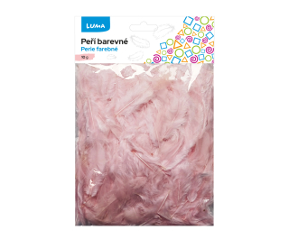 PEŘÍ BAREVNÉ 10G RŮŽOVÉ LUMA