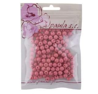 KORÁLKY 8mm 50g TMAVĚ RŮŽOVÉ