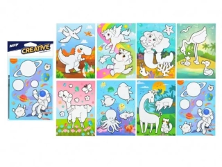 MALOVÁNÍ VODOU KARTONOVÝ LIST+ ŠTĚTEC 150x210mm MIX Č.3