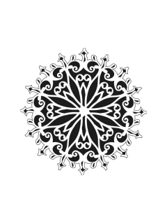 PLASTOVÁ ŠABLONA MANDALA 3, 20 x 15 cm