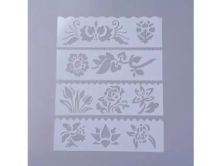 PLASTOVÁ ŠABLONA SADA 8 KS 186x56mm MIX MOTIVŮ