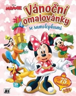 VÁNOČNÍ OMALOVÁNKY A4 SE SAMOLEPKAMI MINNIE