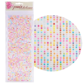 SAMOLEPKY KAMÍNKY PUNTÍK 3 mm MIX BAREV